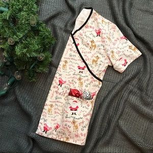 Rudolph the Red Nosed Reindeer Print Scrub Top